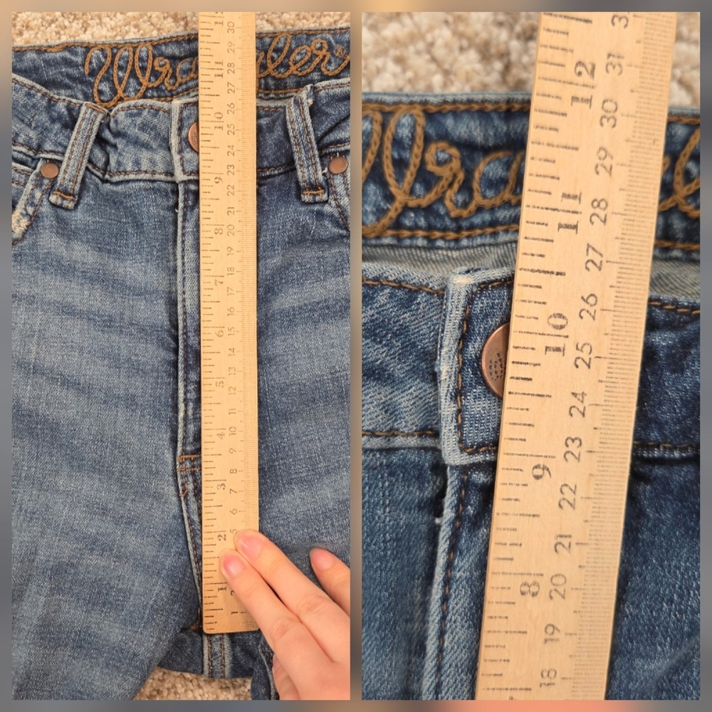 Wrangler Womens Retro Trumpet Flare Jeans 28 (Fits 28x34) High Rise Bell Bottom - Picture 6 of 8